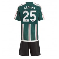 Manchester United Jadon Sancho #25 Gostujuci Dres za djecu 2023-24 Kratak Rukav (+ Kratke hlače)